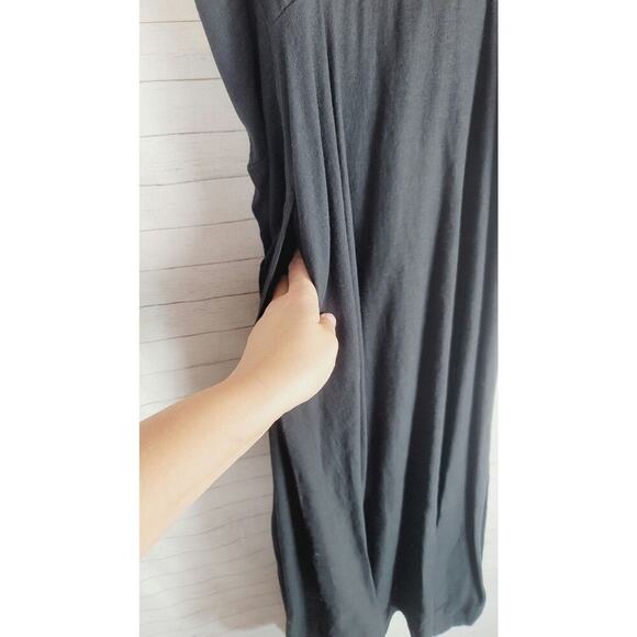 Anthropologie Maeve Greta Linen Midi Dress in Black, sz 0 - Picture 9 of 16